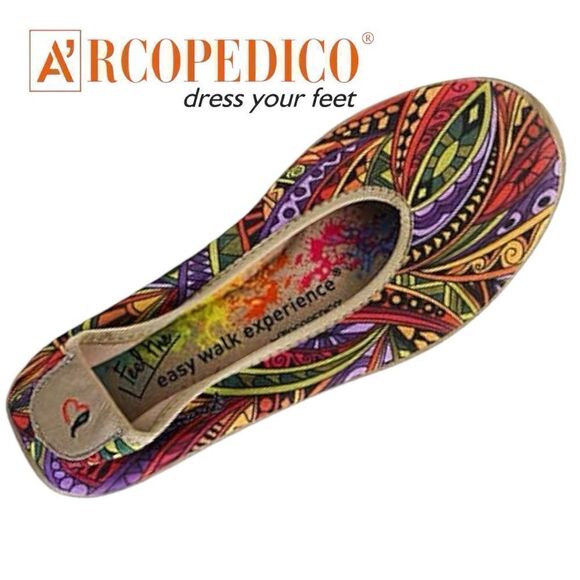 ARCOPEDICO Women’s Printed Lolita Art Edition in the Size 41/9.5-10 US Size - Picture 6 of 15